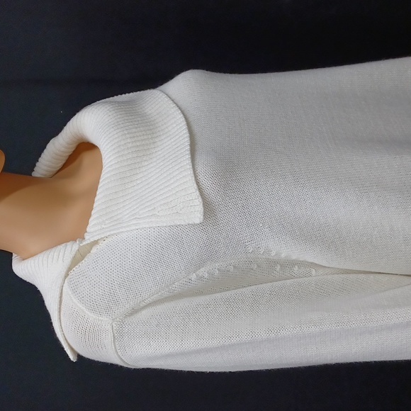 Karen Scott Plus Size Funnel-Neck Sweater, Winter White - Picture 8 of 12